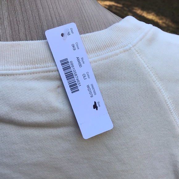 🆕J. Crew X Rivet & Thread Puff Sleeve Cream Off White Sweatshirt - Picture 7 of 11